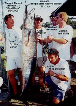 Team Cold Duck Catches Georgia State Record Wahoo - 123.2 lbs.