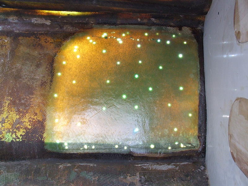 Hull Repair -- Working from the inside