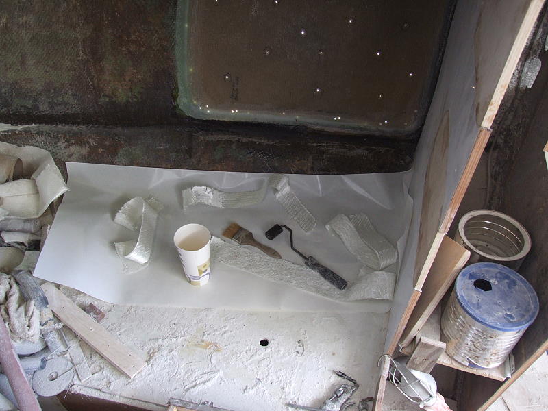 Hull Repair -- Working from the inside